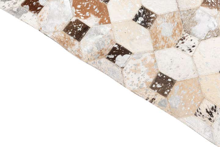 5' x 8' Cowhide Leather Rug