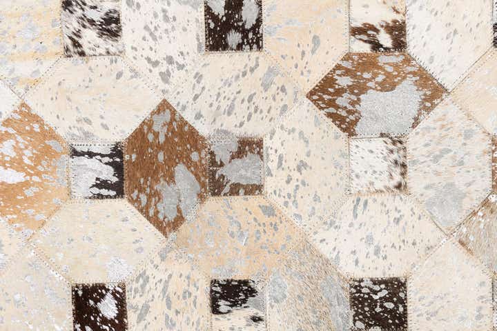 5' x 8' Cowhide Leather Rug