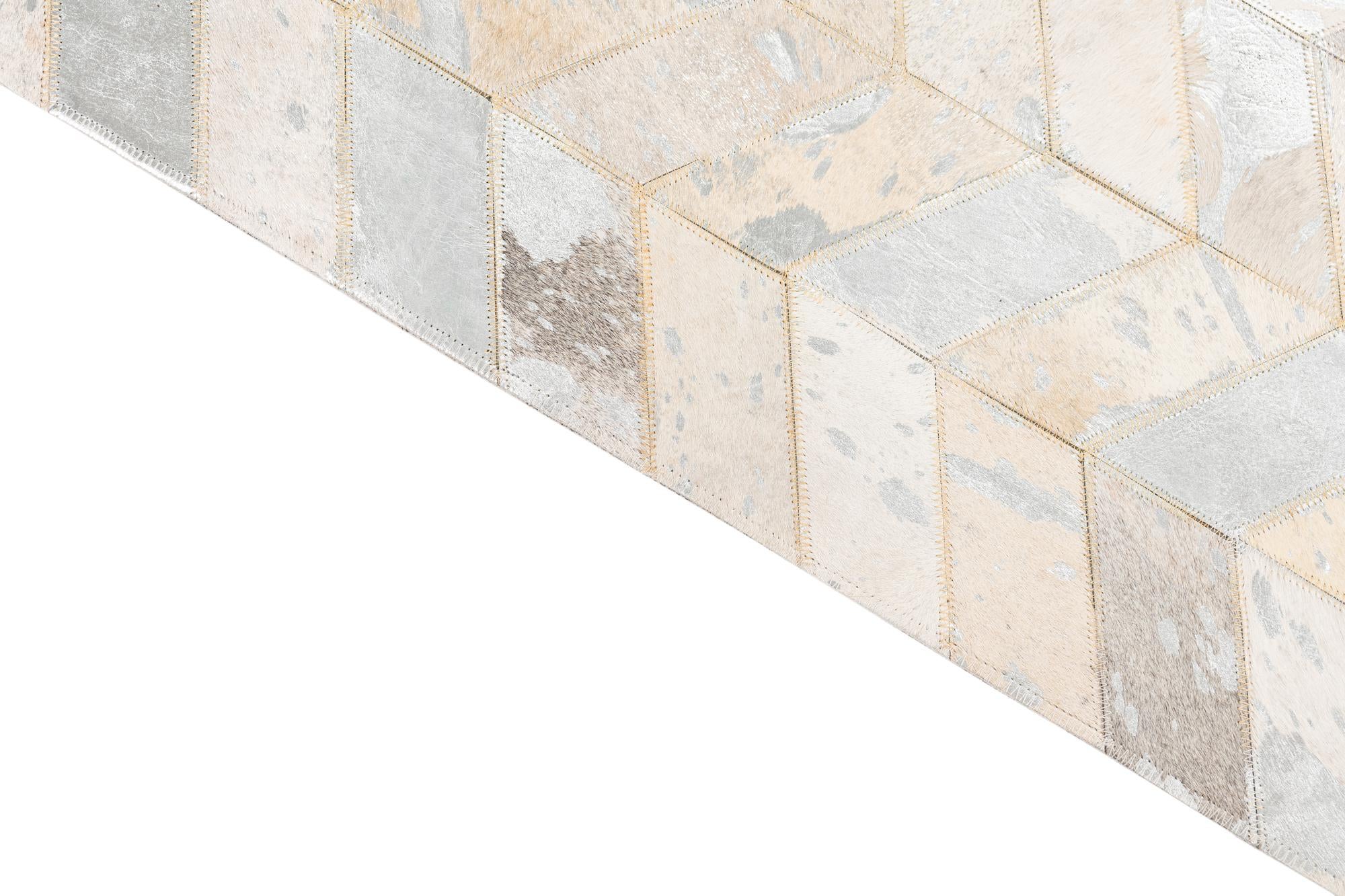 5' x 8' Cowhide Leather Rug