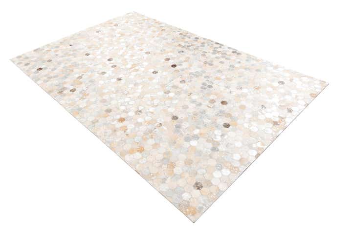 5' 1 x 8' Cowhide Leather Rug