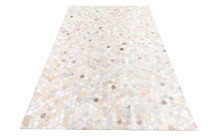 5' 1 x 8' Cowhide Leather Rug