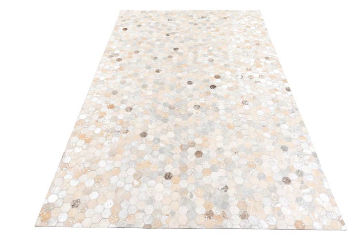 Detail image of 5' 1 x 8' Cowhide Leather Rug