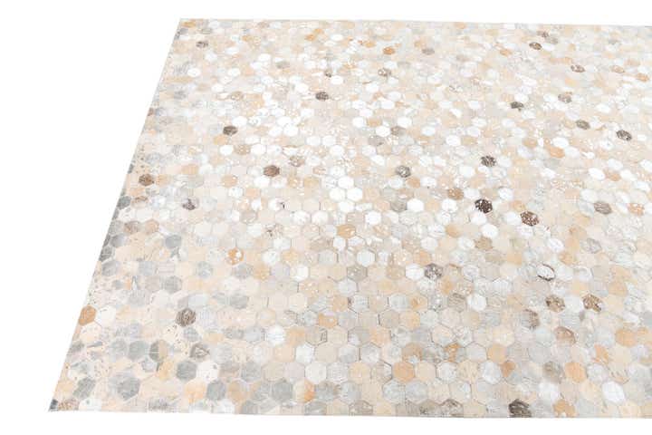 5' 1 x 8' Cowhide Leather Rug