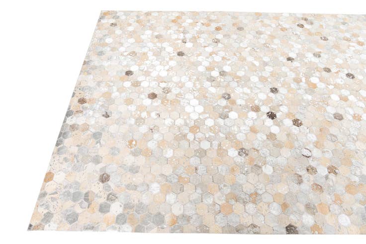 Detail image of 5' 1 x 8' Cowhide Leather Rug