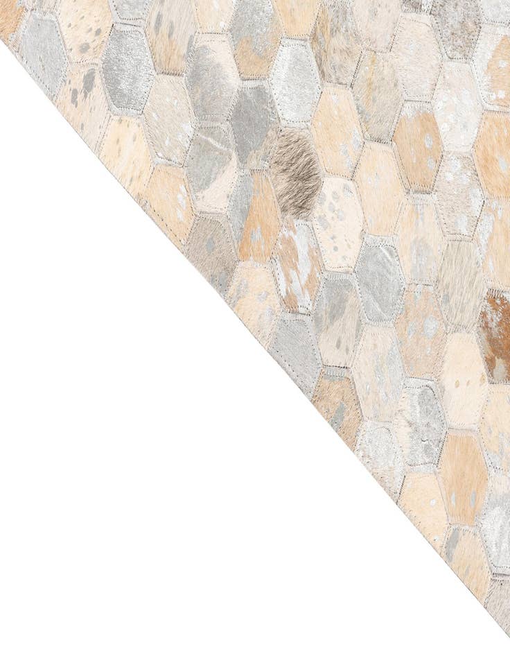 Detail image of 5' 1 x 8' Cowhide Leather Rug