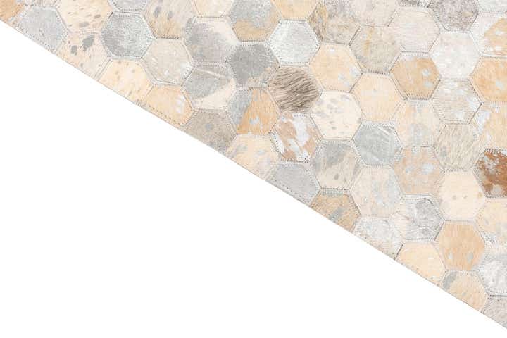 5' 1 x 8' Cowhide Leather Rug