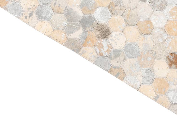 Detail image of 5' 1 x 8' Cowhide Leather Rug