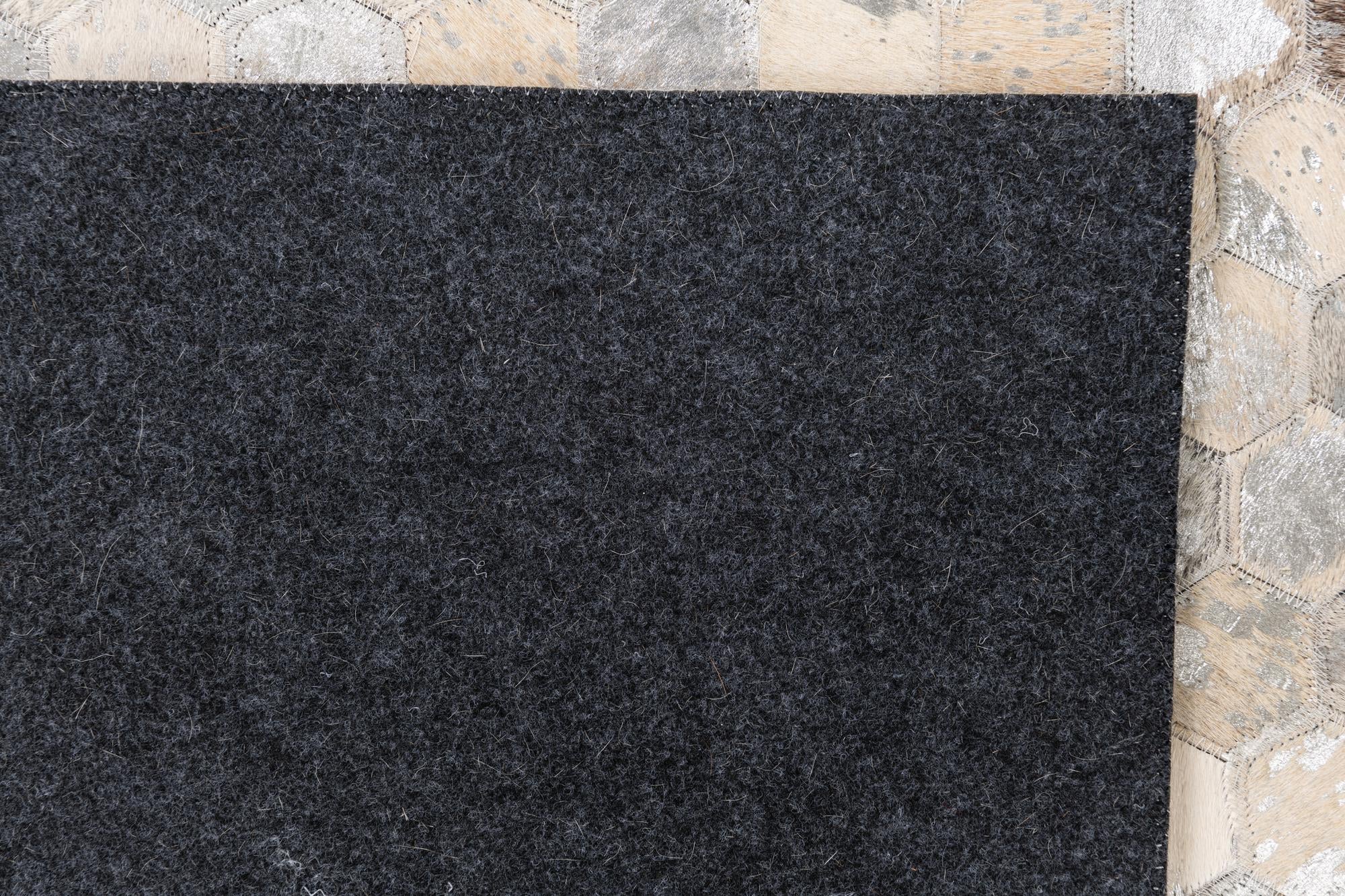 5' 1 x 8' Cowhide Leather Rug