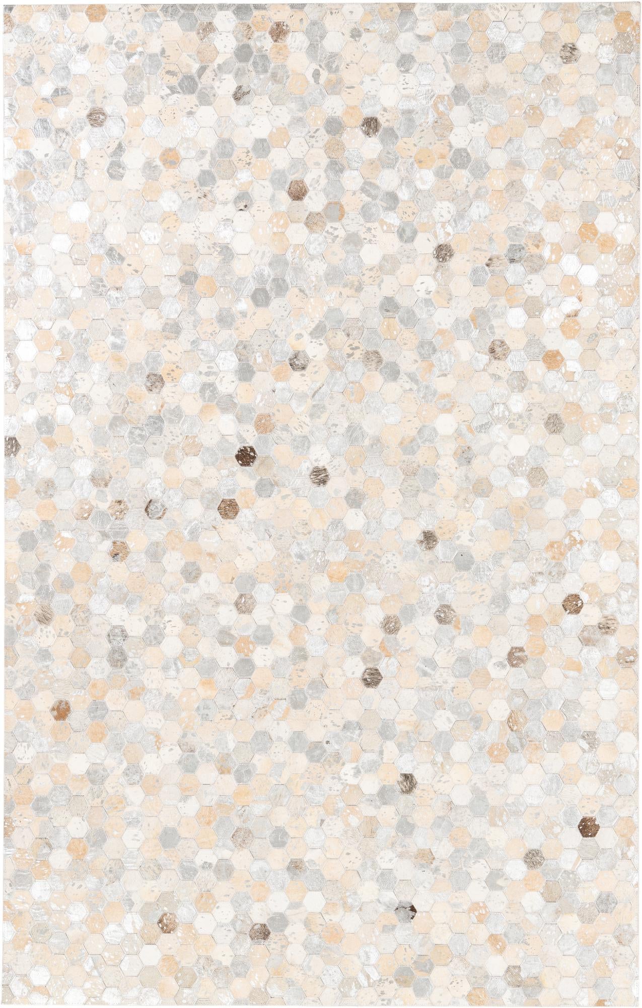 5' 1 x 8' Cowhide Leather Rug