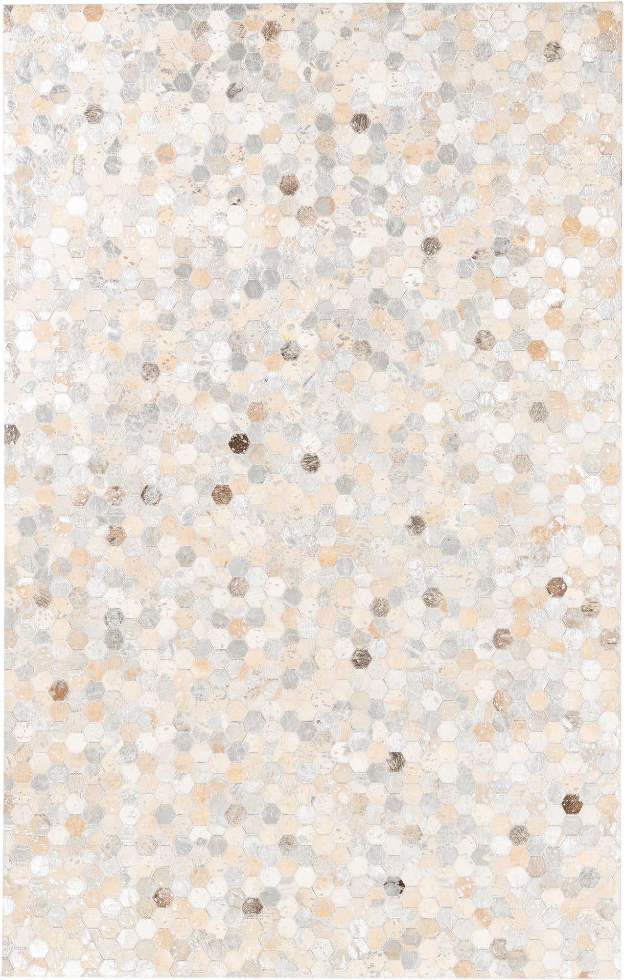 5' 1 x 8' Cowhide Leather Rug