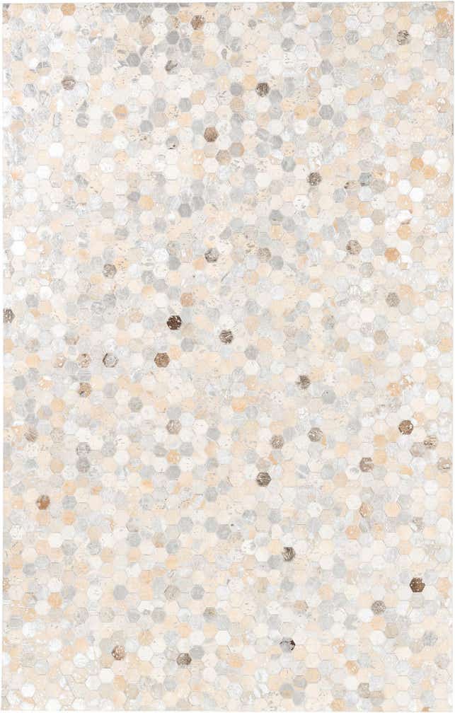 5' 1 x 8' Cowhide Leather Rug