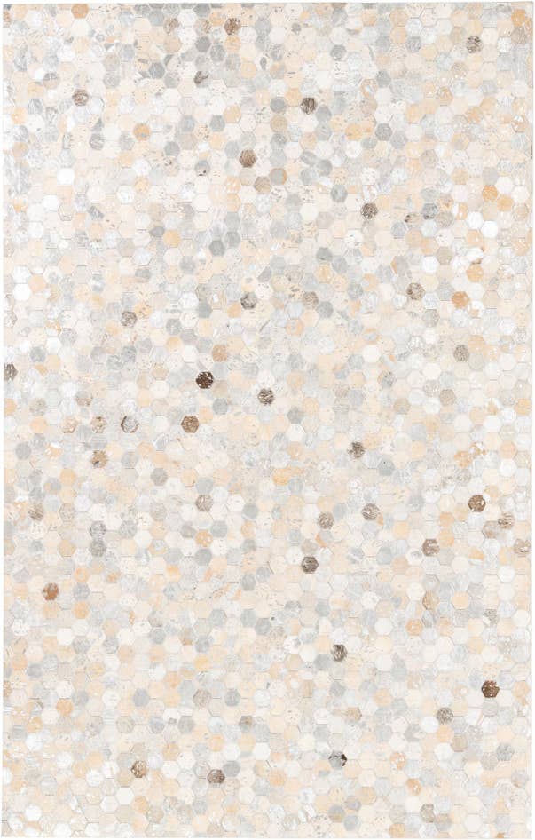 Detail image of 5' 1 x 8' Cowhide Leather Rug