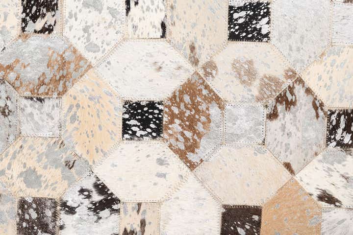 5' x 8' Cowhide Leather Rug