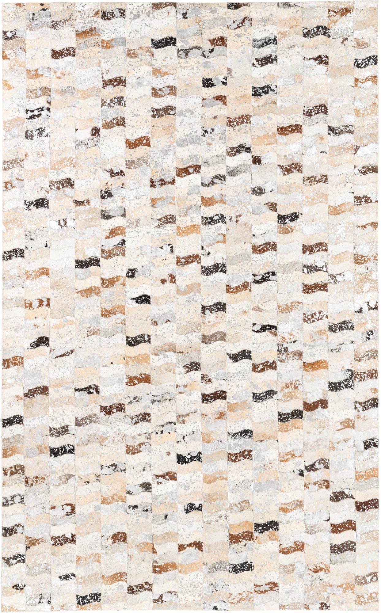 5' x 8' Cowhide Leather Rug