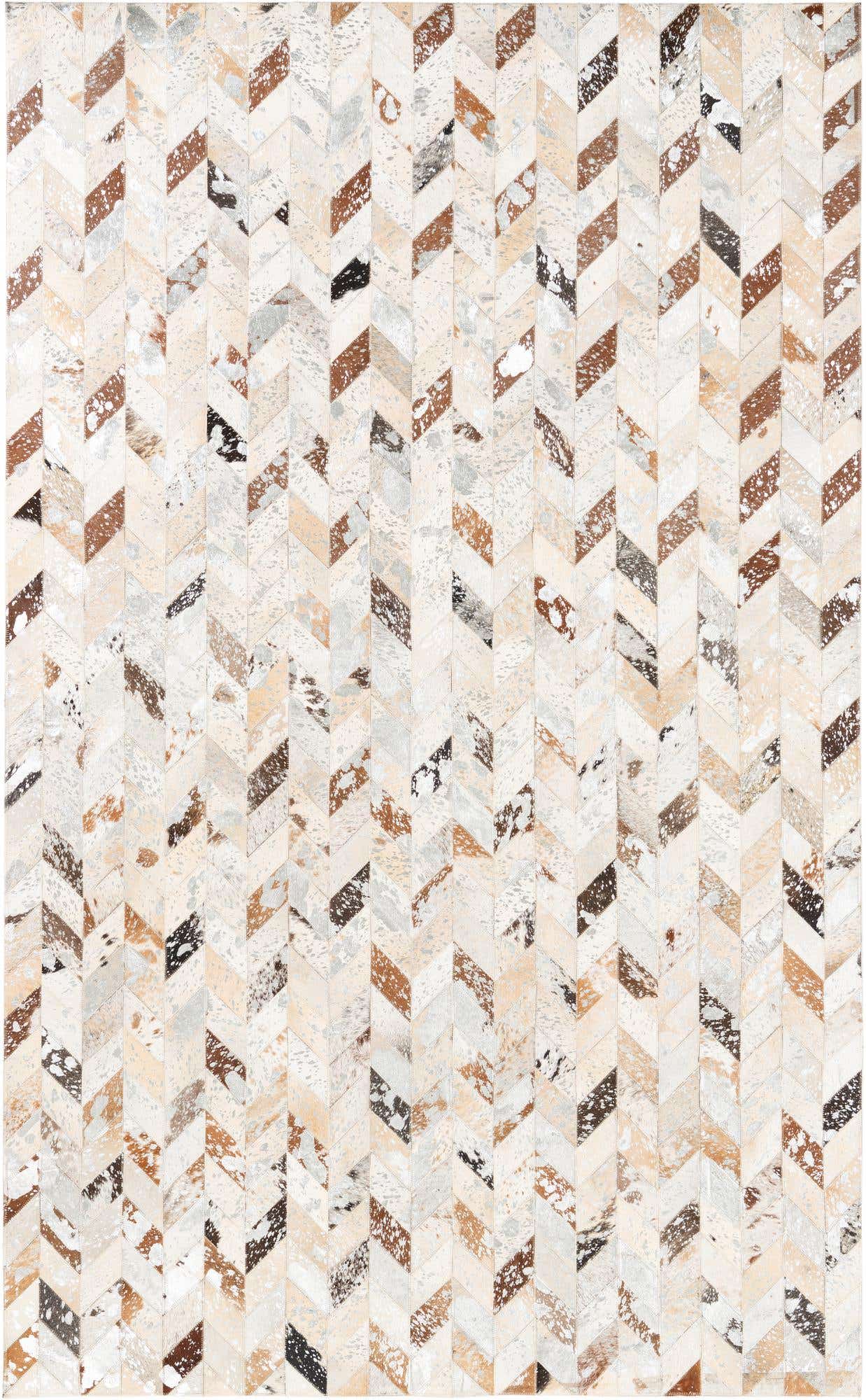 5' x 8' Cowhide Leather Rug