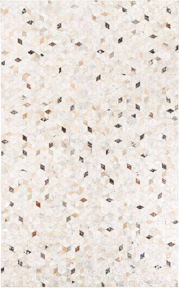 5' x 8' Cowhide Leather Rug