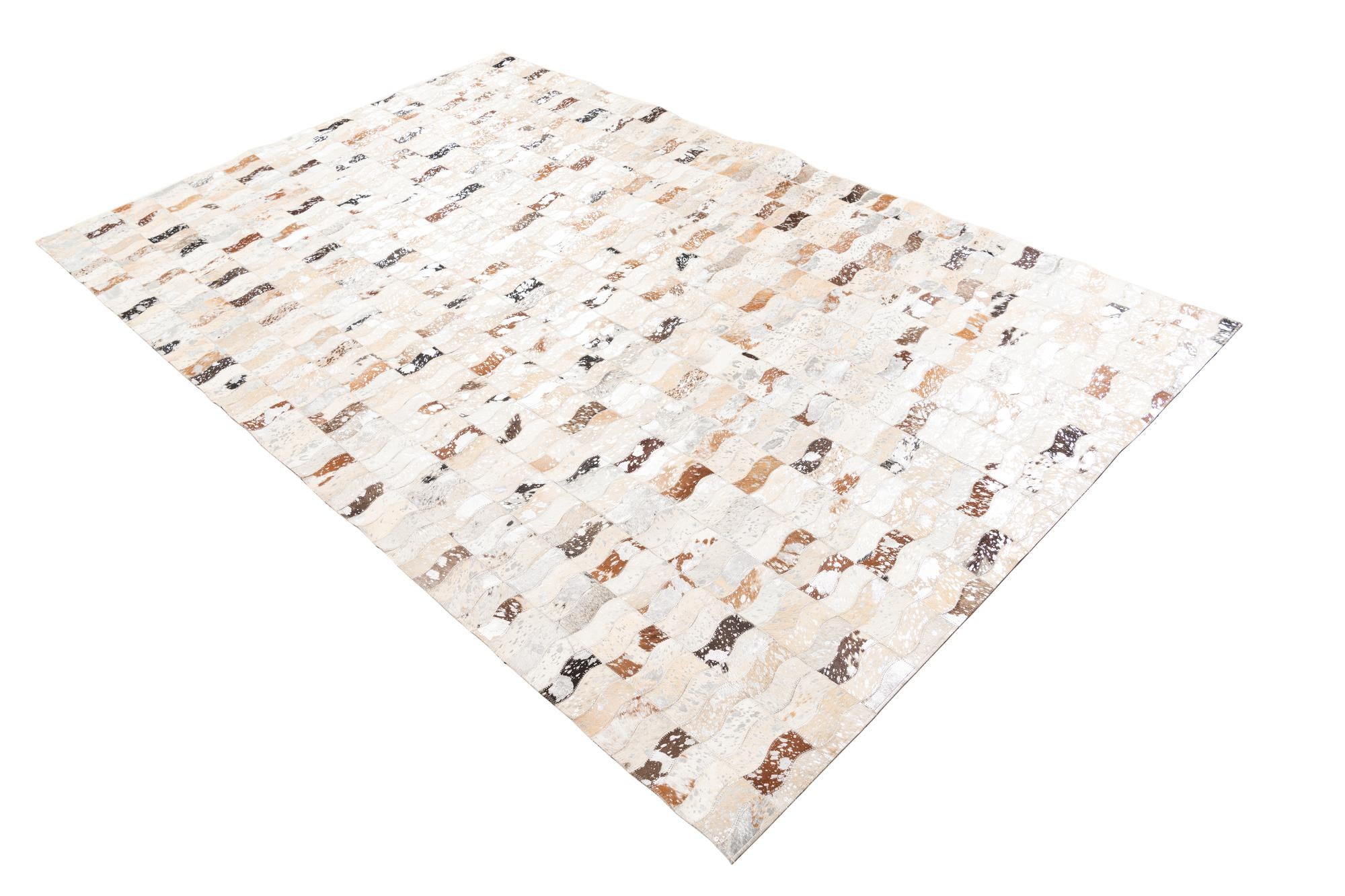5' x 7' 10 Cowhide Leather Rug