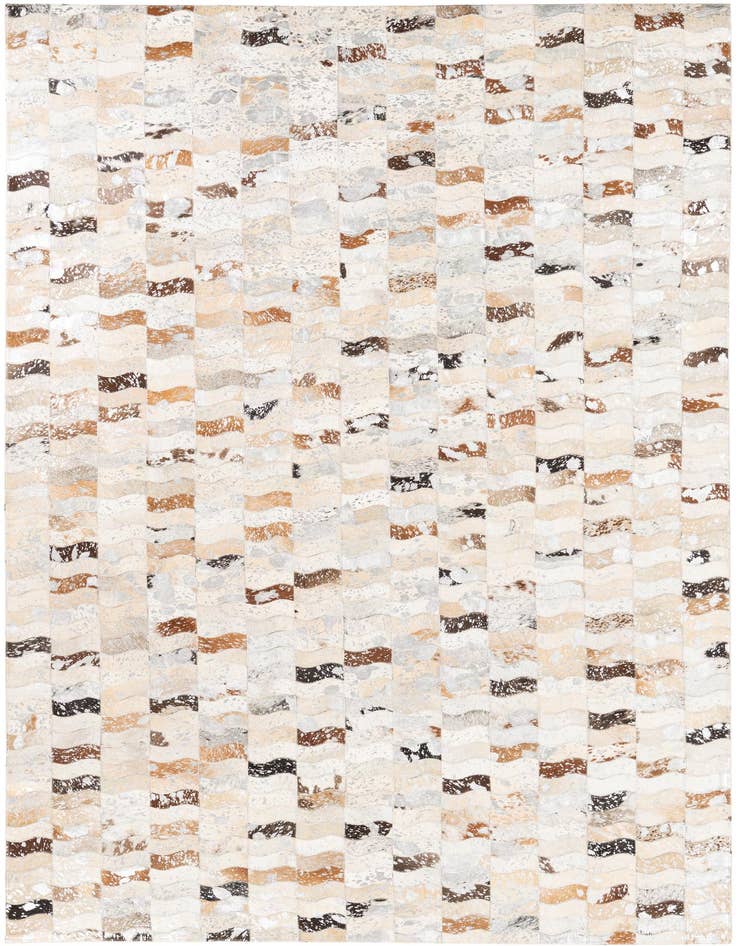 Detail image of 5' x 7' 10 Cowhide Leather Rug
