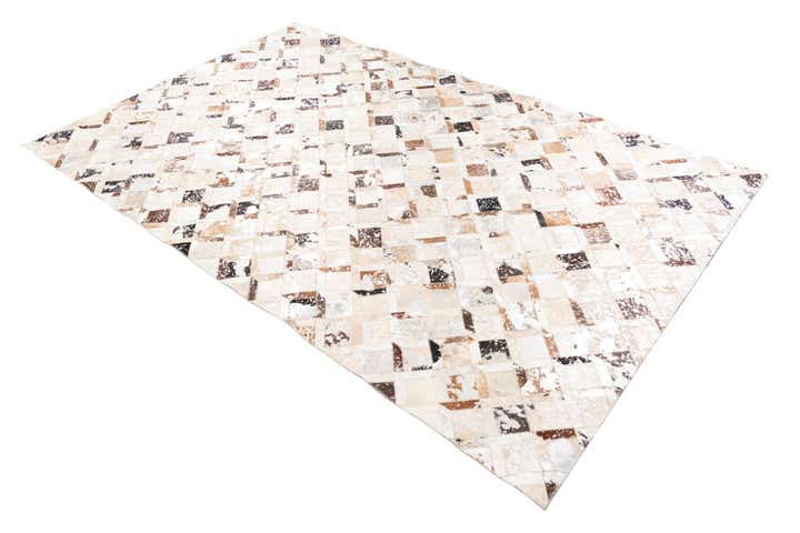 5' x 7' 10 Cowhide Leather Rug