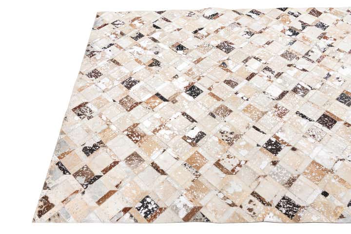 5' x 7' 10 Cowhide Leather Rug