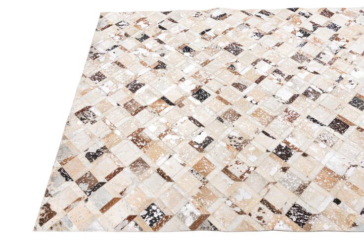 Detail image of 5' x 7' 10 Cowhide Leather Rug