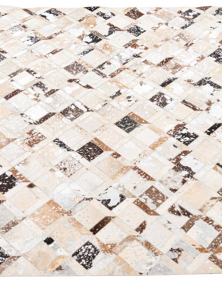 Detail image of 5' x 7' 10 Cowhide Leather Rug