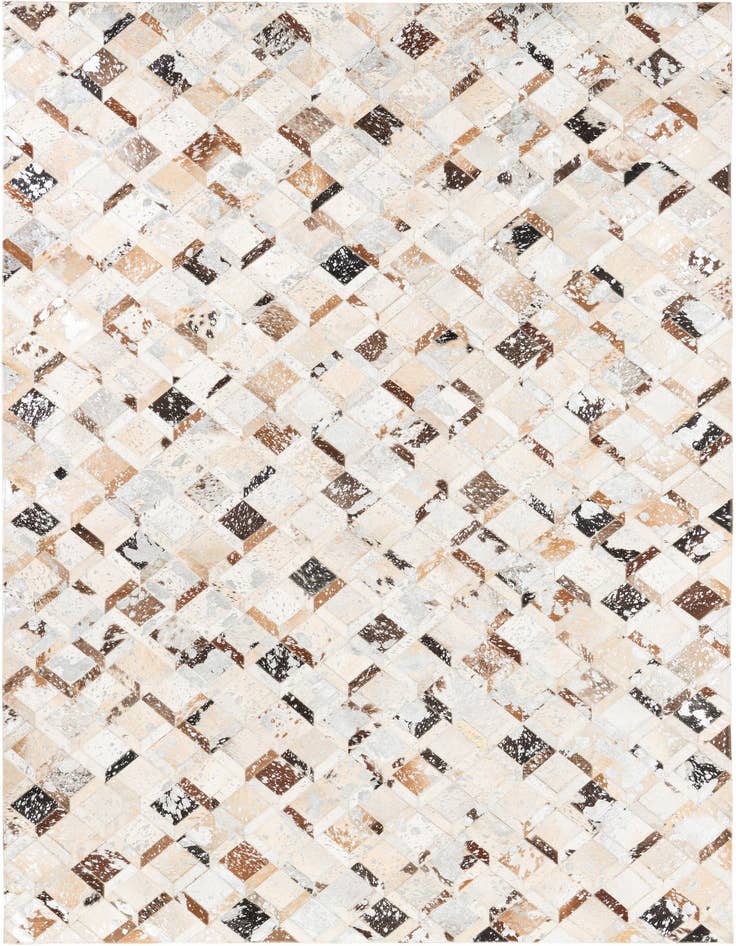 Detail image of 5' x 7' 10 Cowhide Leather Rug