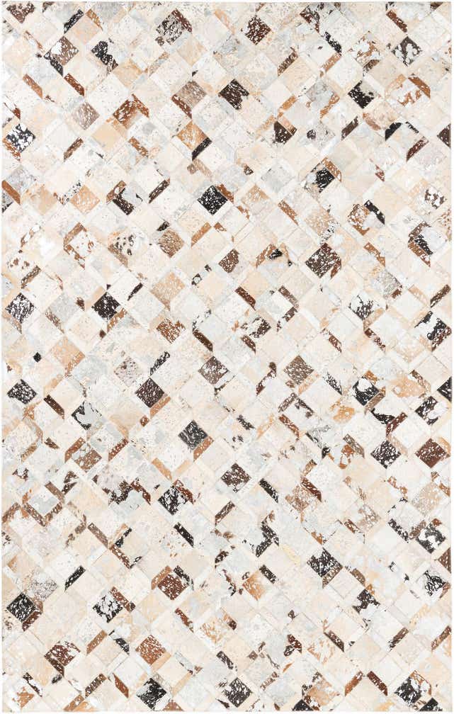 5' x 7' 10 Cowhide Leather Rug