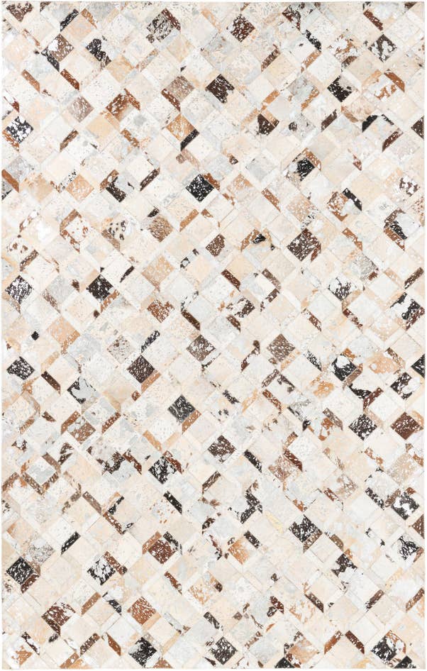 Detail image of 5' x 7' 10 Cowhide Leather Rug