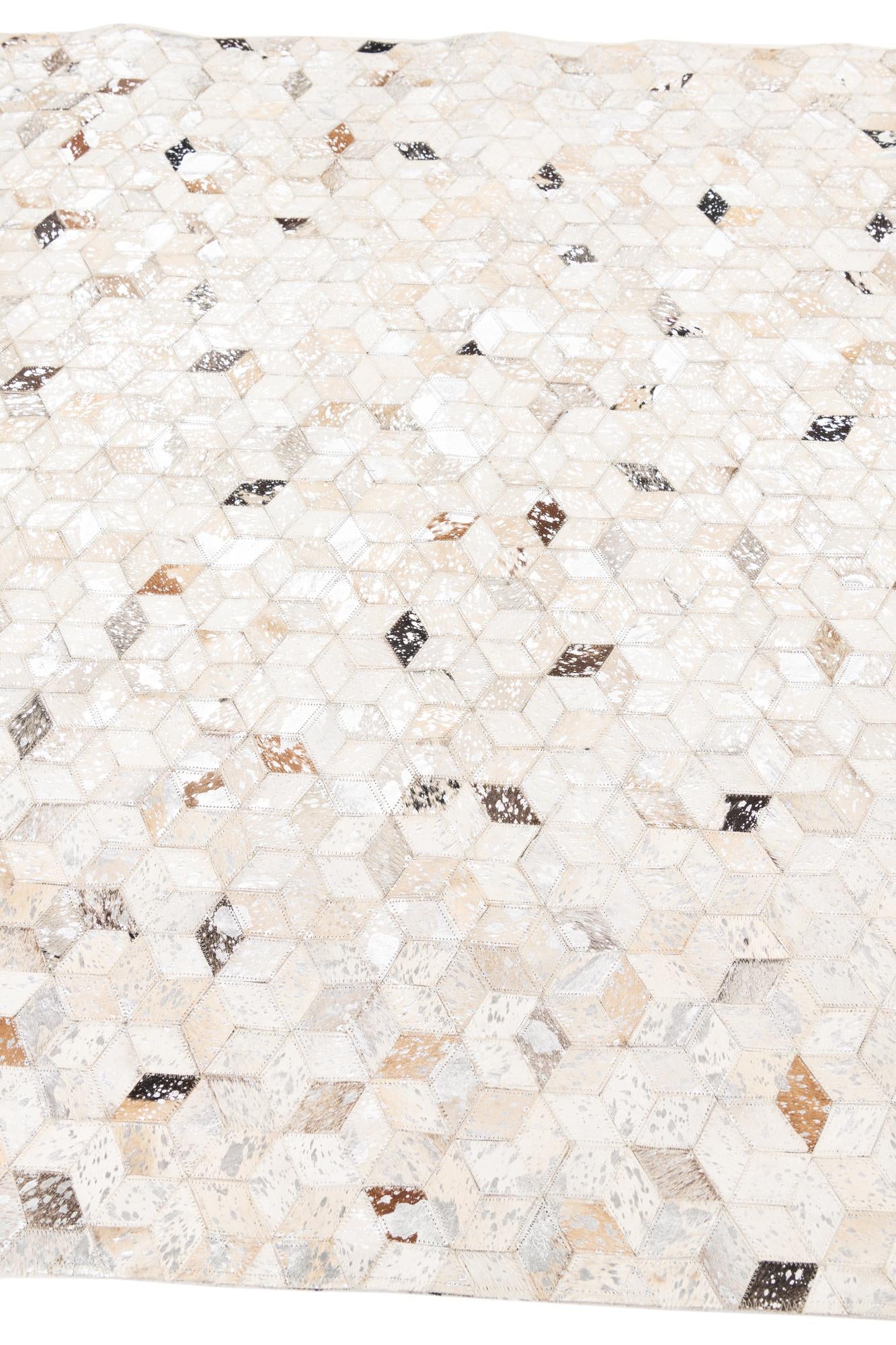 5' x 8' 1 Cowhide Leather Rug