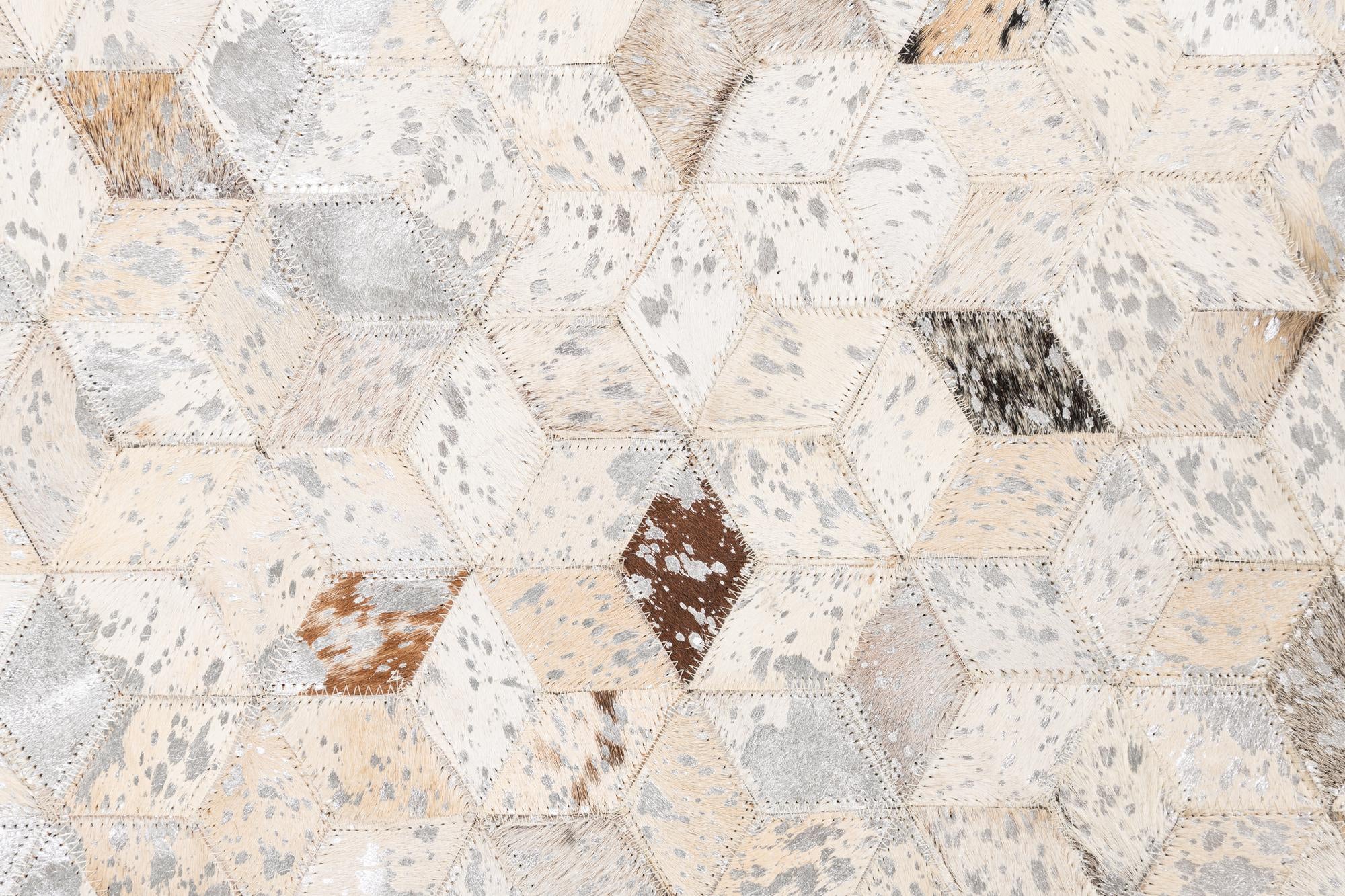 5' x 8' 1 Cowhide Leather Rug