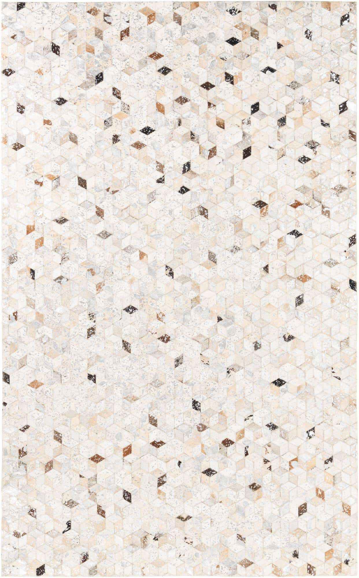 5' x 8' 1 Cowhide Leather Rug