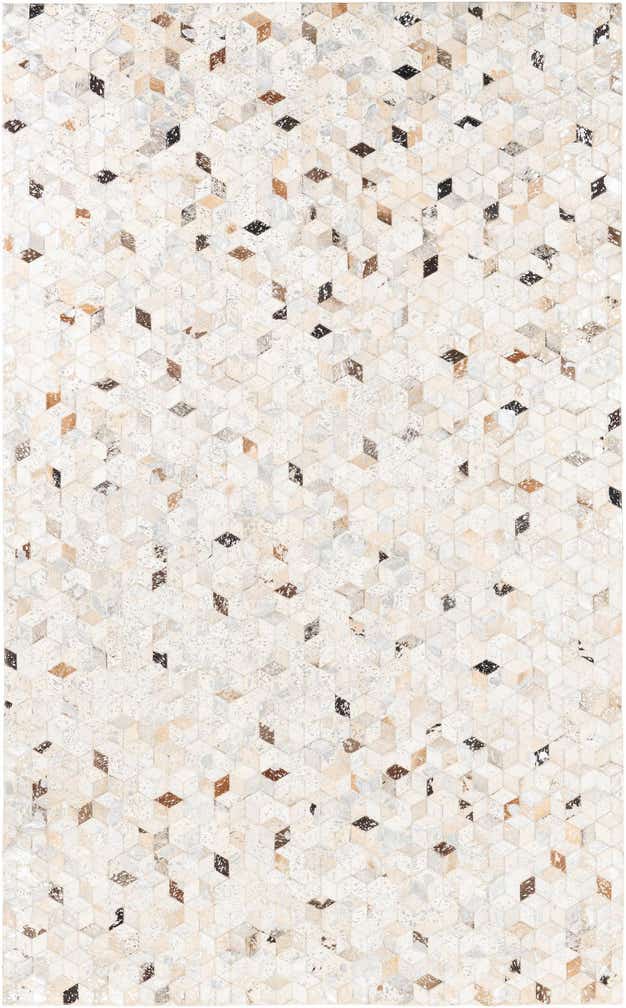 5' x 8' 1 Cowhide Leather Rug