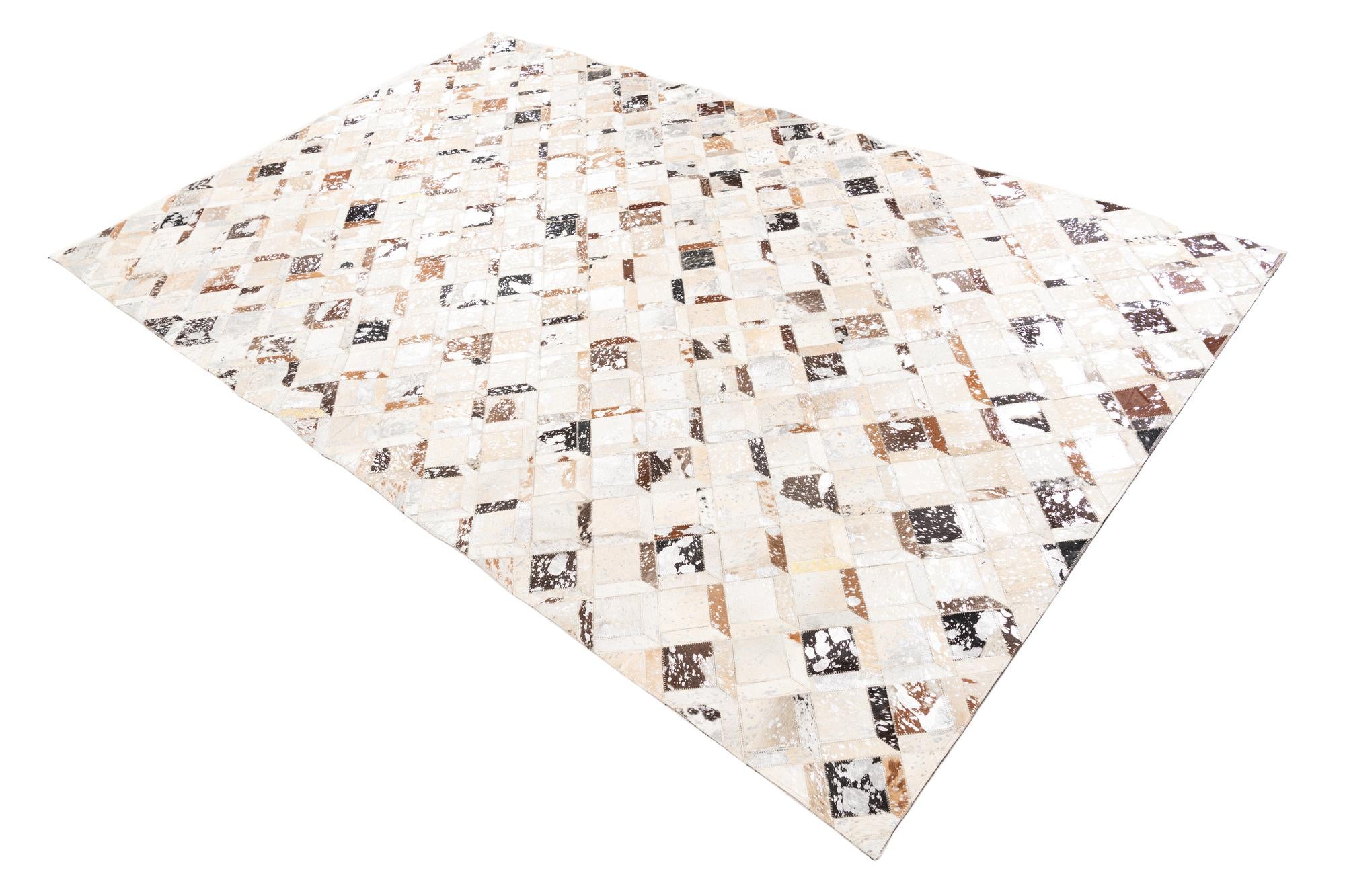 5' x 8' Cowhide Leather Rug