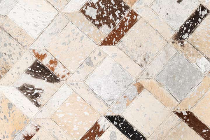 5' x 8' Cowhide Leather Rug