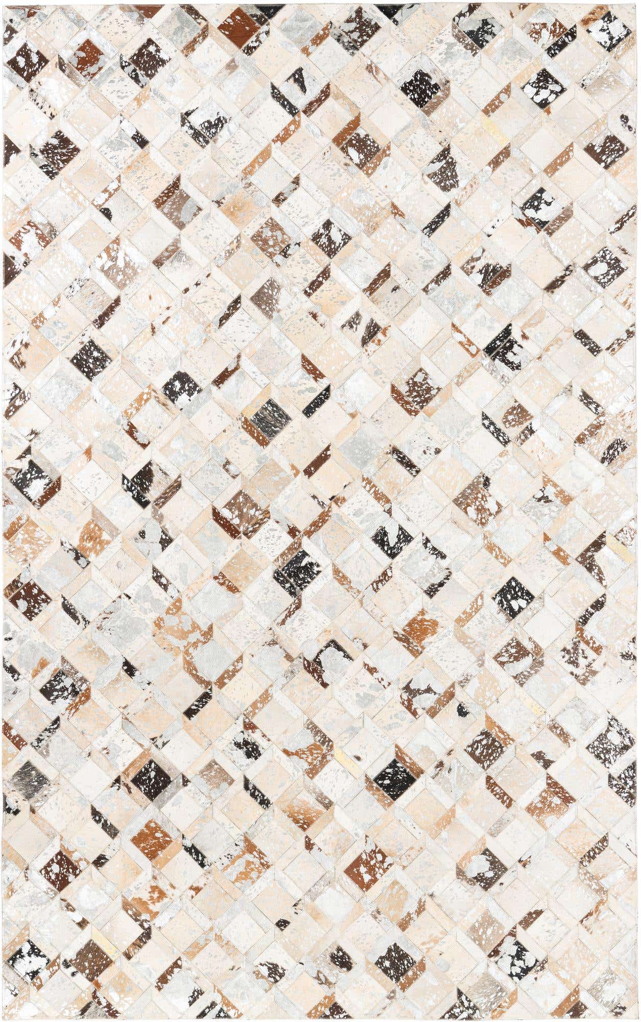5' x 8' Cowhide Leather Rug