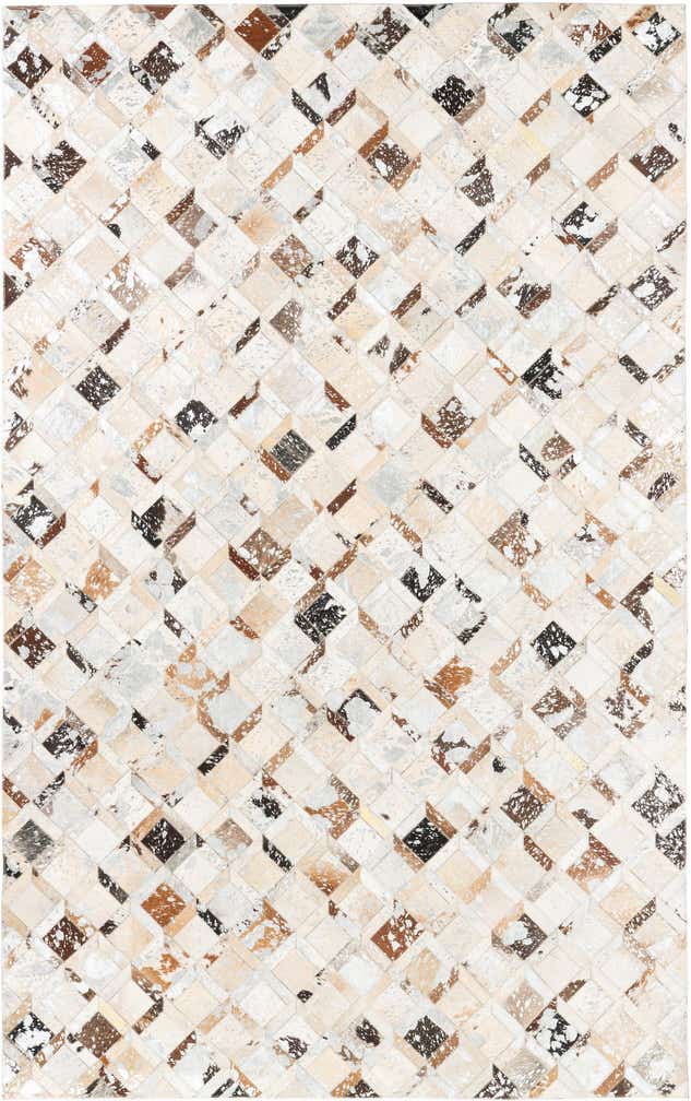 5' x 8' Cowhide Leather Rug
