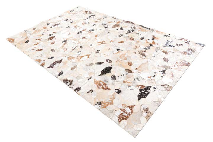 5' x 8' 1 Cowhide Leather Rug