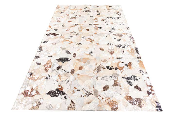 5' x 8' 1 Cowhide Leather Rug