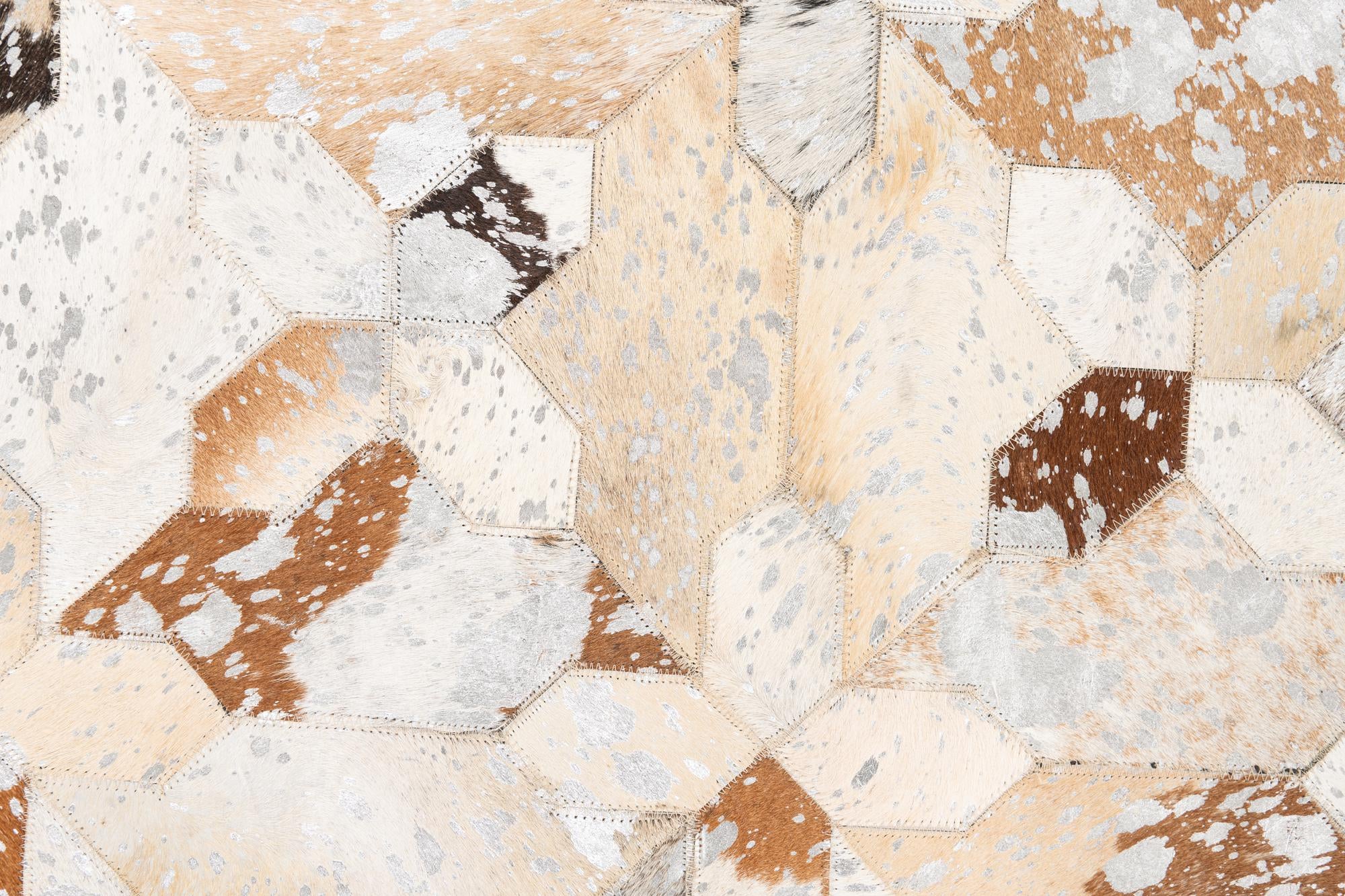 5' x 8' 1 Cowhide Leather Rug