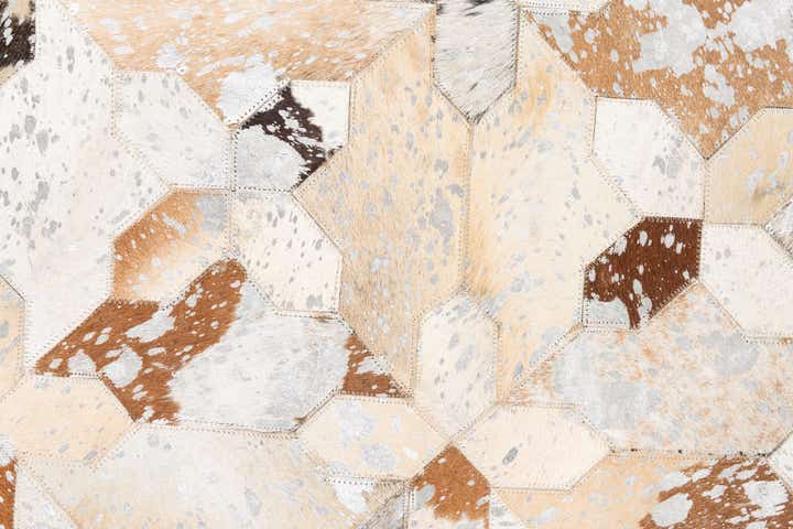 5' x 8' 1 Cowhide Leather Rug