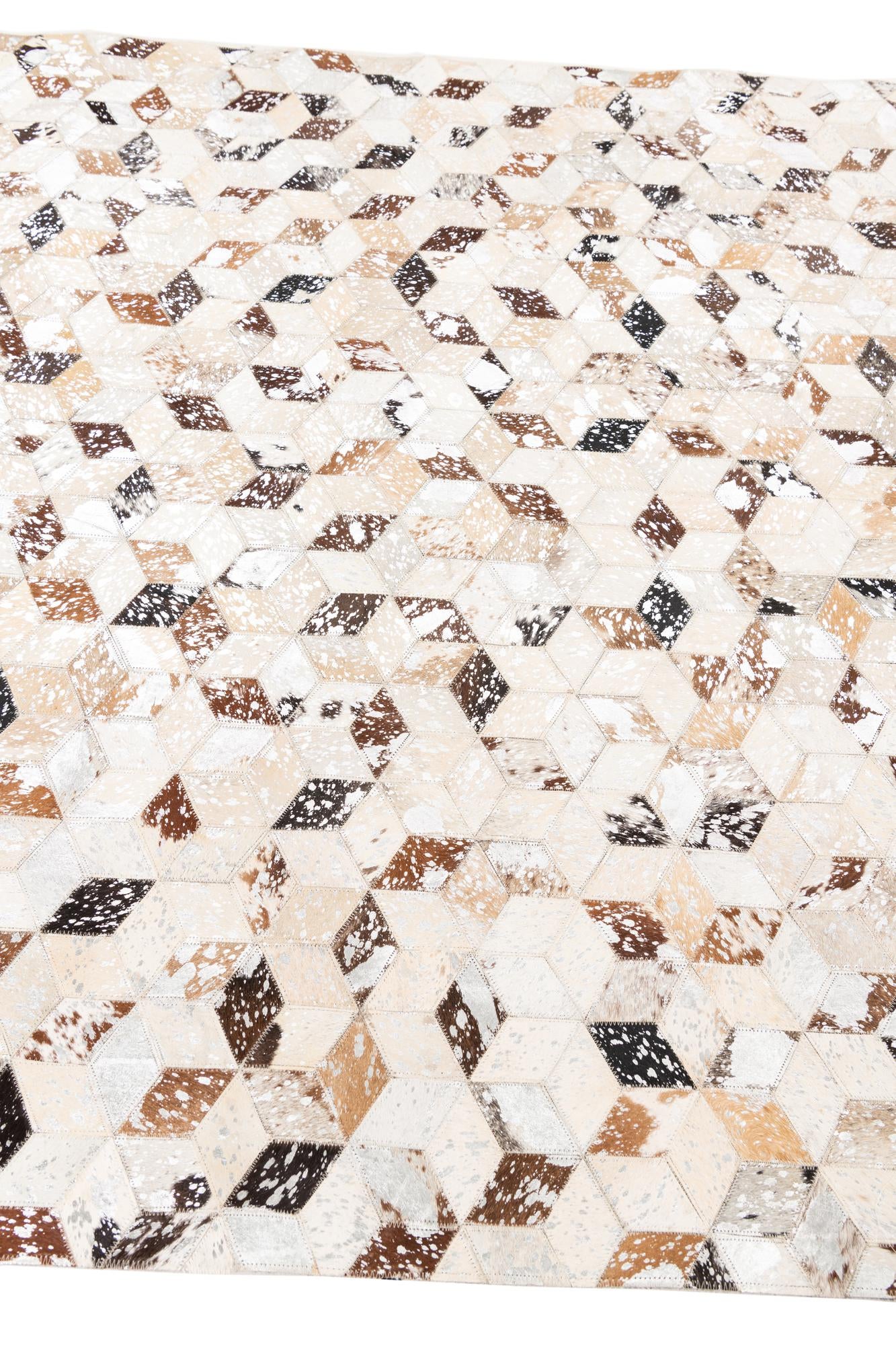 5' x 8' Cowhide Leather Rug