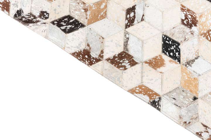 5' x 8' Cowhide Leather Rug