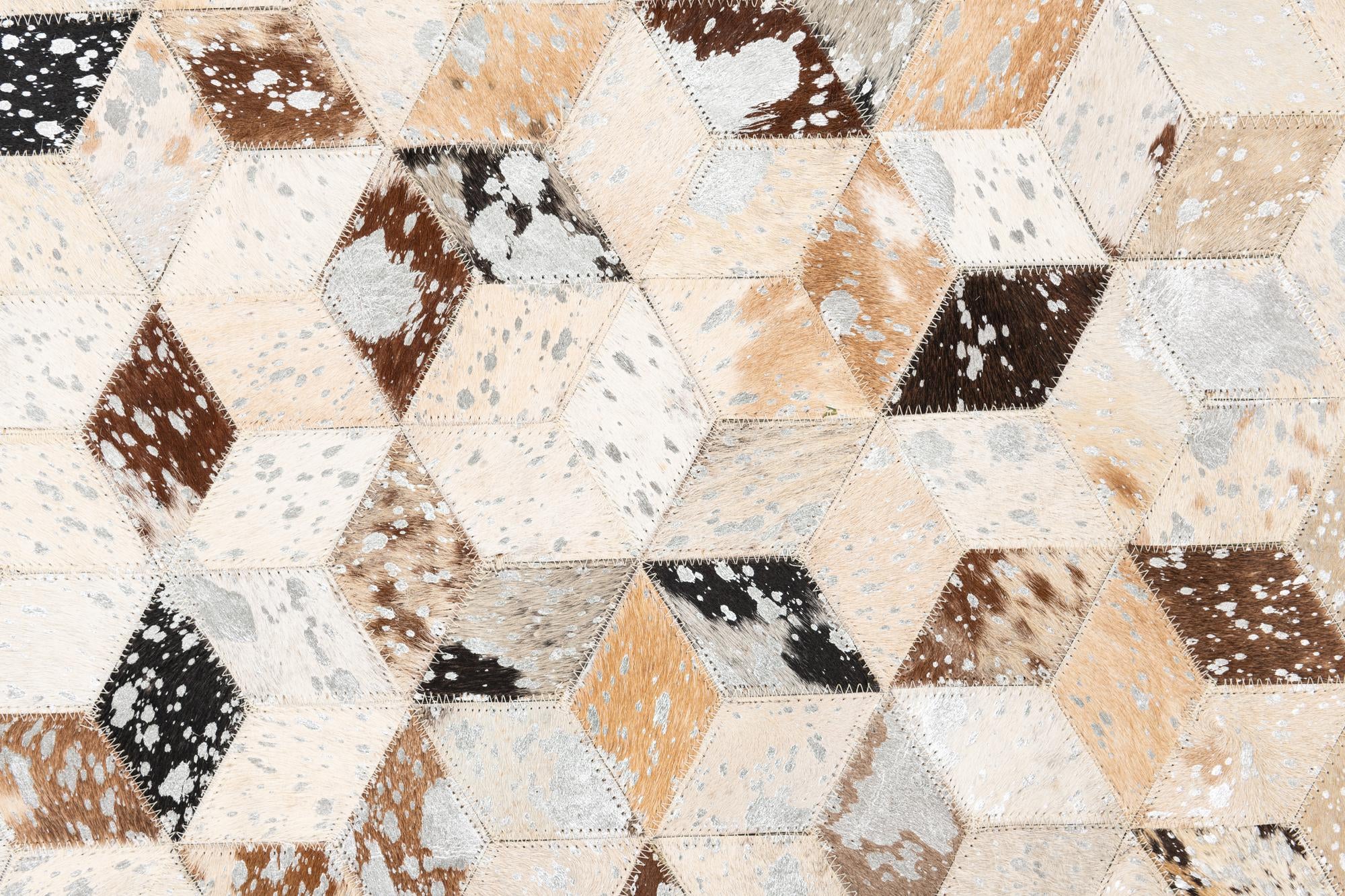 5' x 8' Cowhide Leather Rug