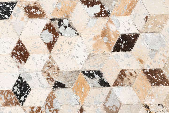 5' x 8' Cowhide Leather Rug