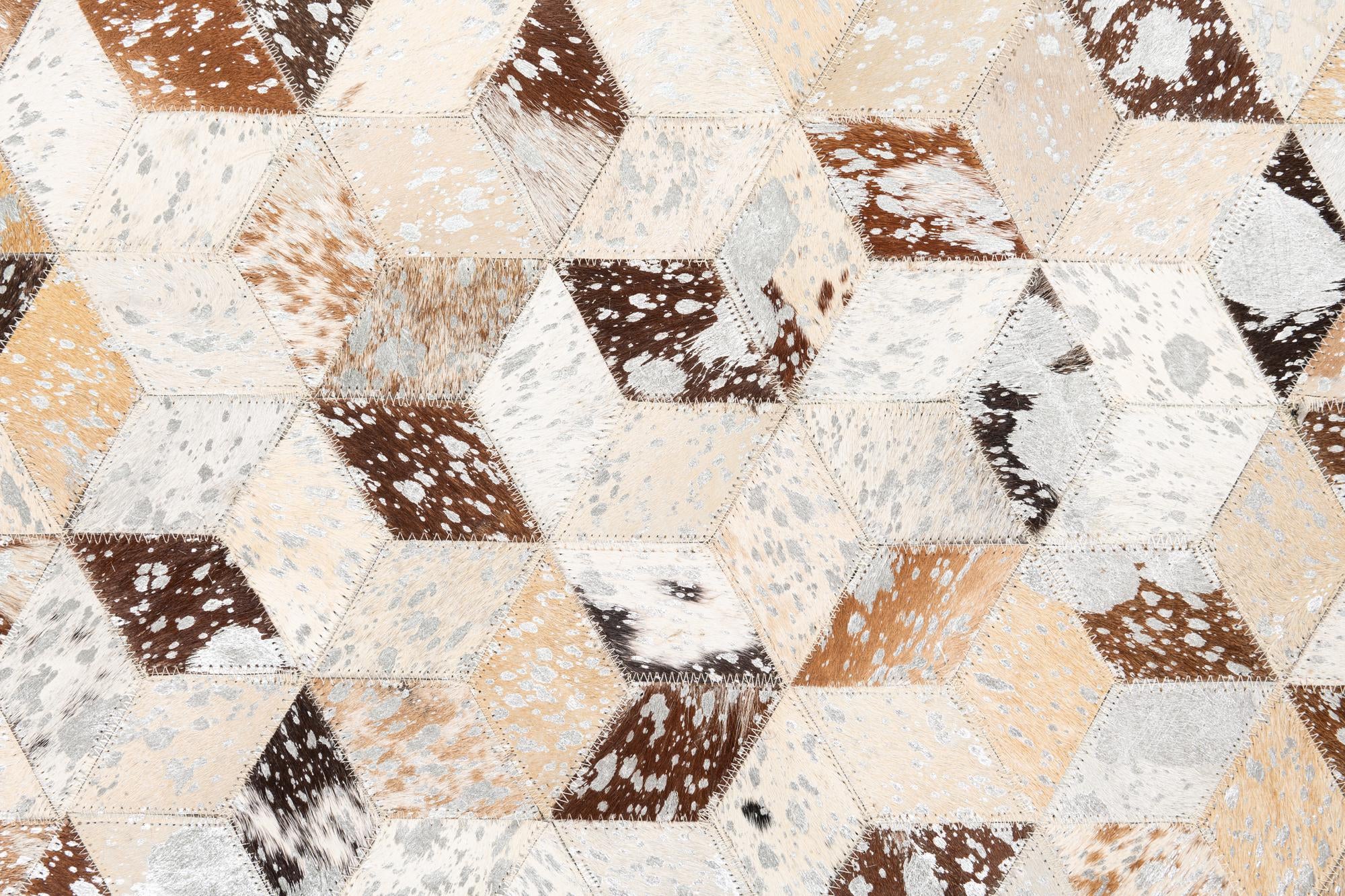 5' x 8' Cowhide Leather Rug