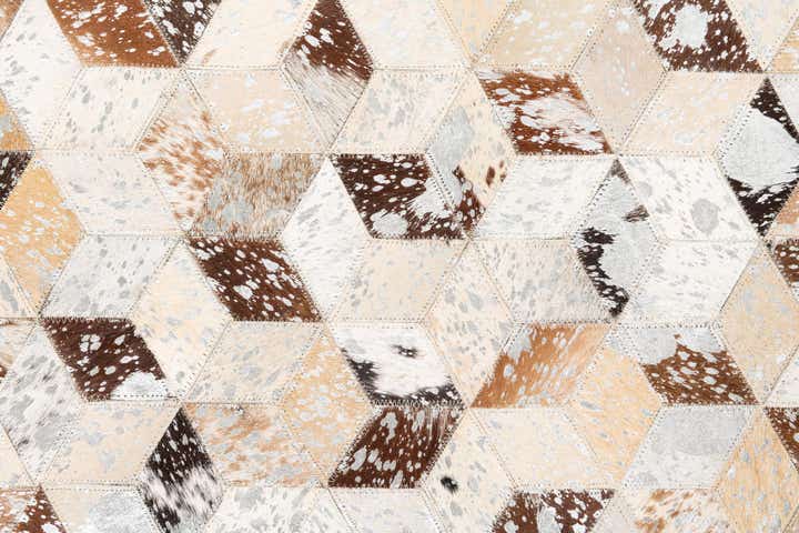 5' x 8' Cowhide Leather Rug