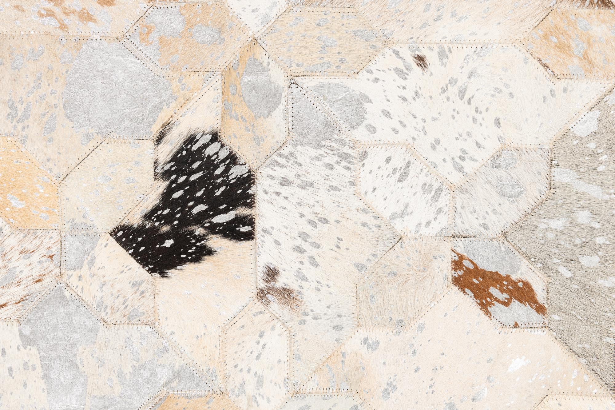 5' x 8' 1 Cowhide Leather Rug