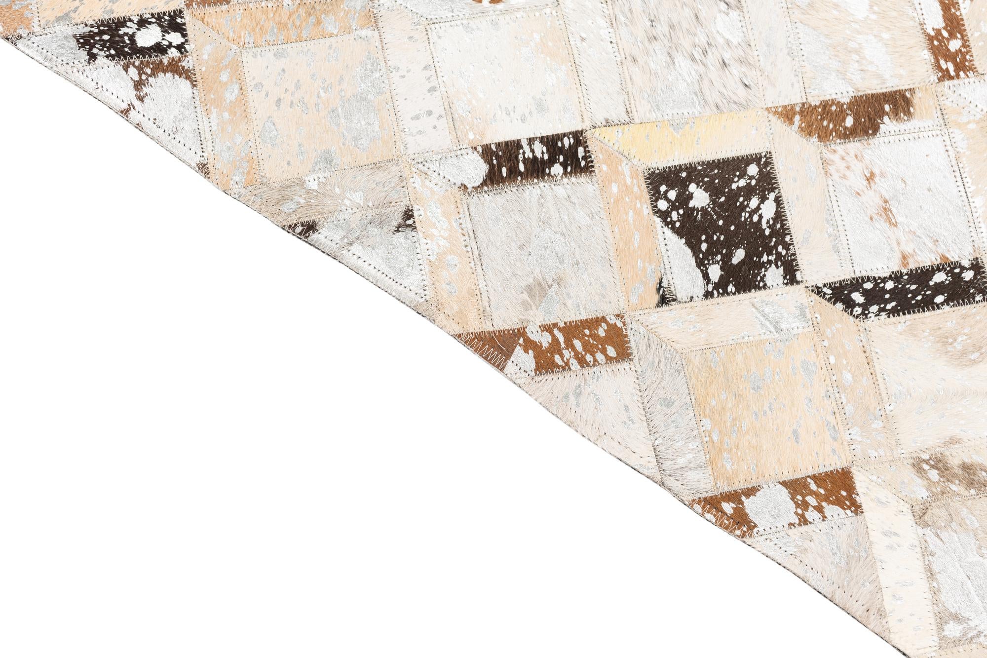 5' x 8' Cowhide Leather Rug