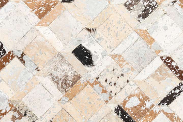 5' x 8' Cowhide Leather Rug